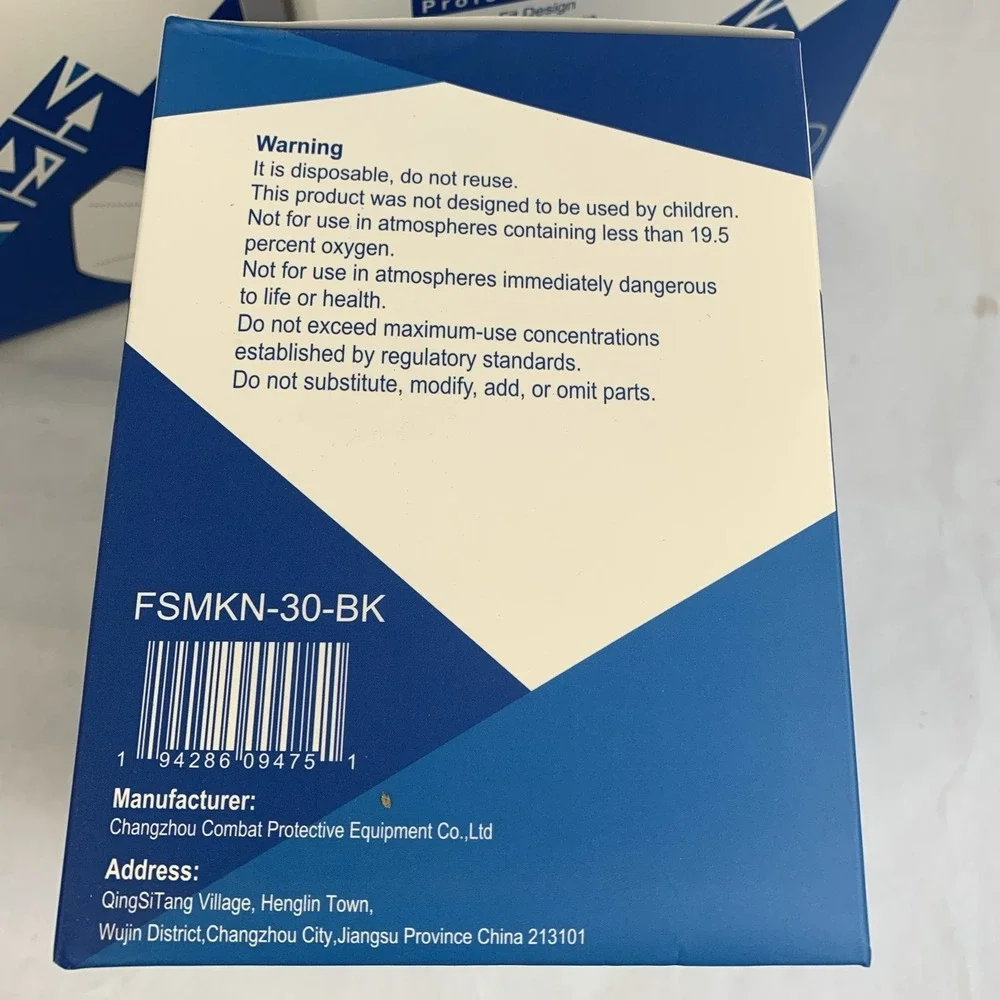 KN95 Black Medical Masks Lot Of 200 (4 Boxes, 50 ea) - NOT a drop shipper